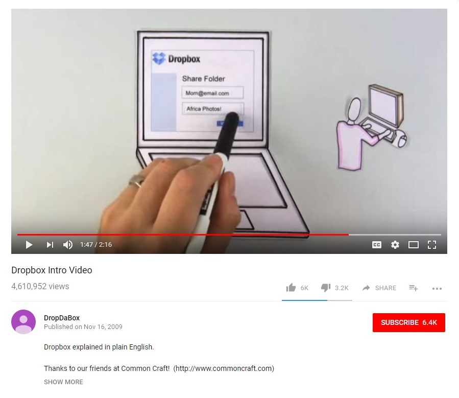 Dropbox Youtube Explainer Video