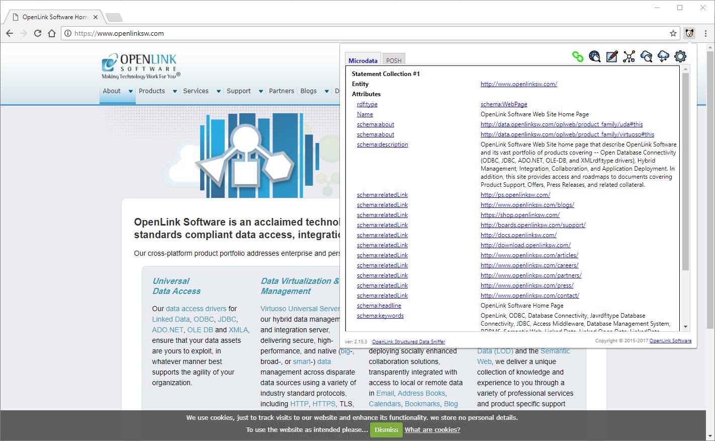 OpenLink Structured Data Sniffer Chrome Extension