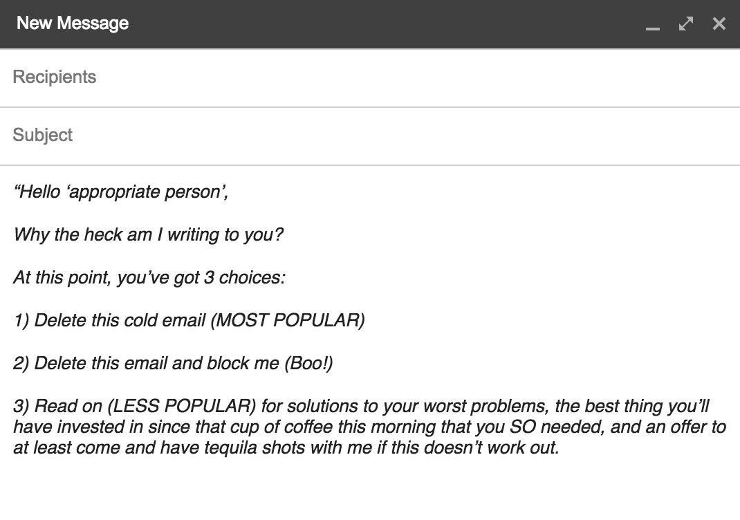 Personal Cold Email Example