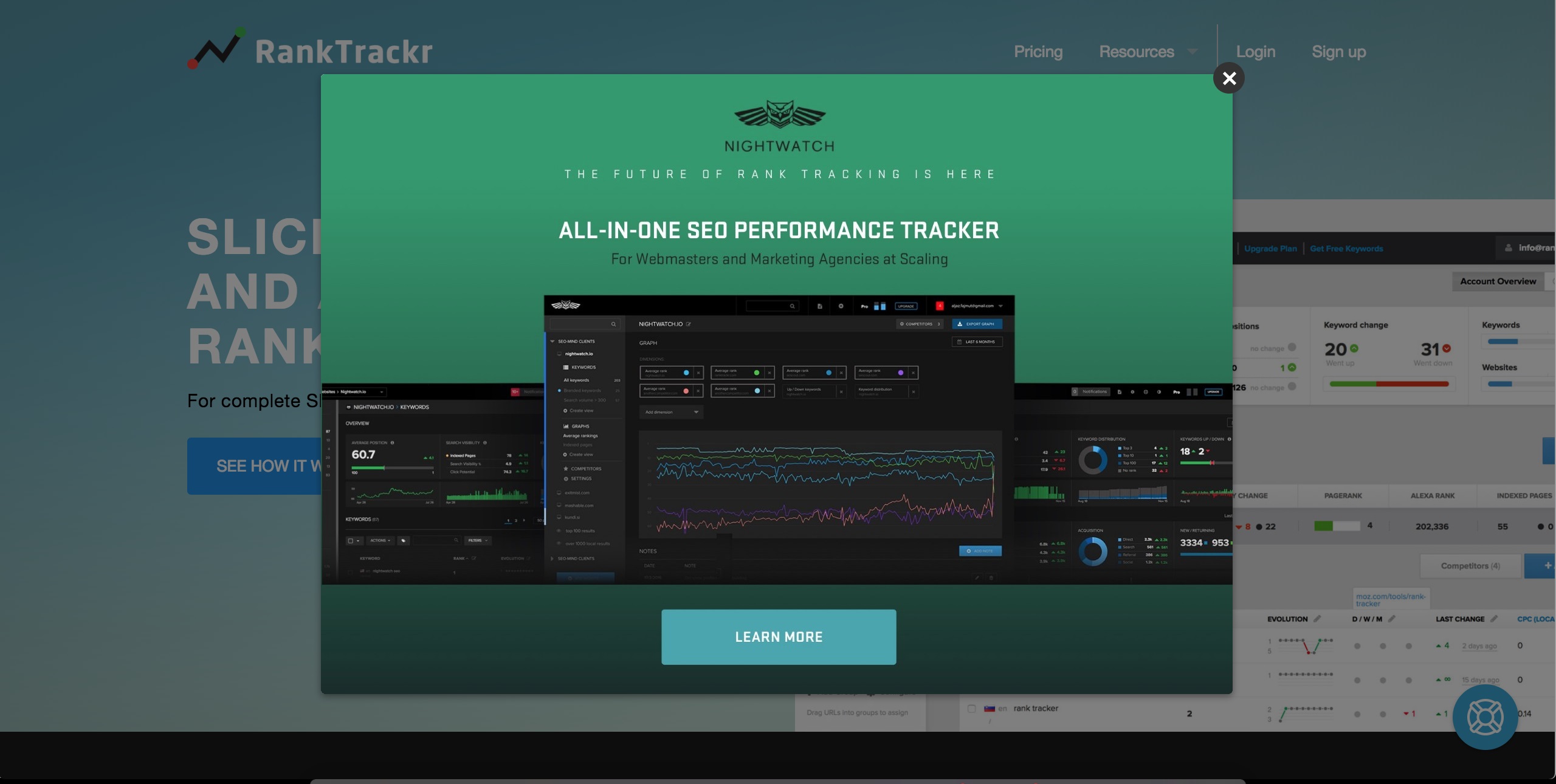 RankTrackr Nightwatch Popup