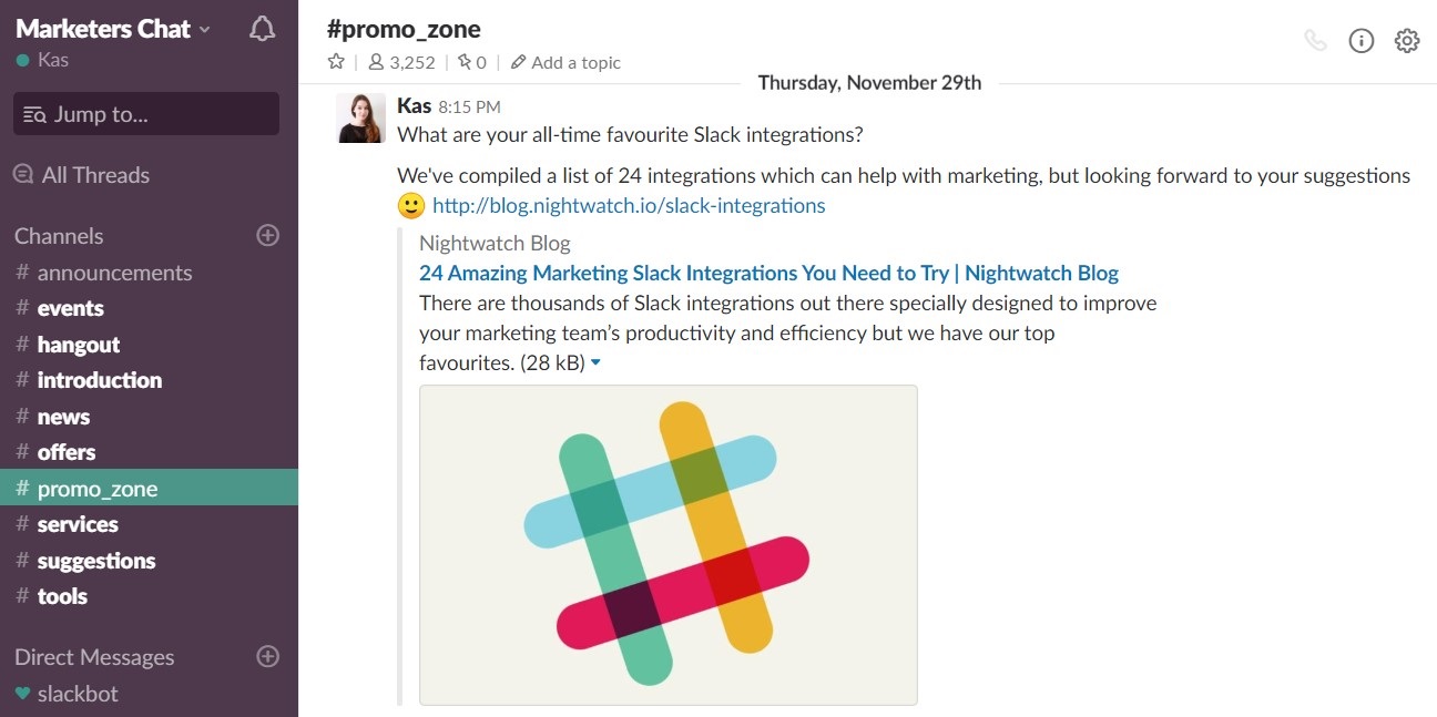 Promoting your article on Slack communities — yep, that simple