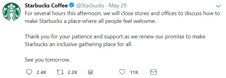 Startbucks Twitter News