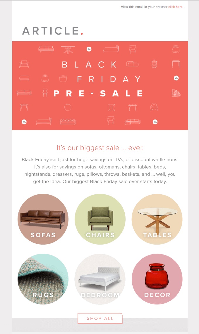 Stripo's Black Friday email promotion