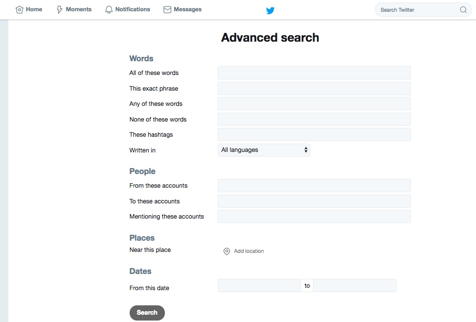 Twitter Advanced Search