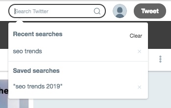 Here's how you can view your saved search on Twitter