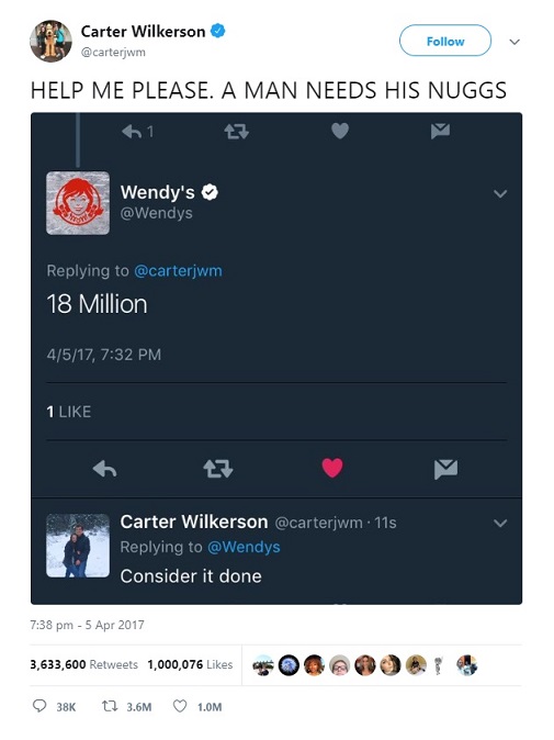 Twitter Wendy's Viral Tweet