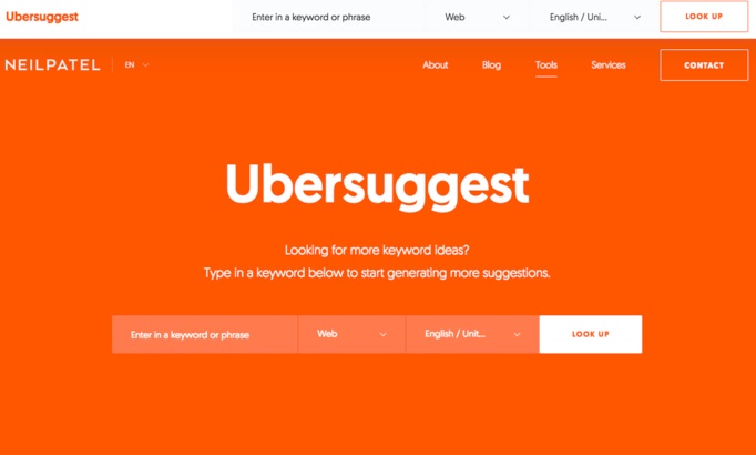 Ubersuggest makes keyword research super easy